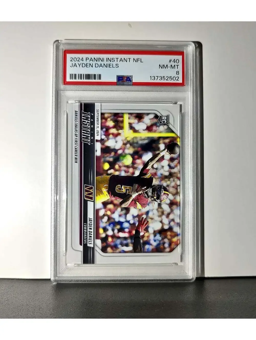 Jayden Daniels Rookie 2024 Panini Instant NFL #40 PSA 8 NM-MT